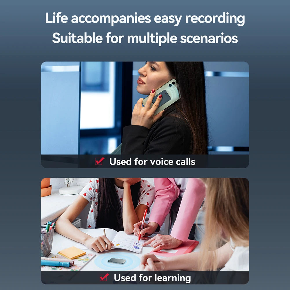 AI ChatGPT-4 Intelligent Voice Recorder Noise Reduction 8-128GB 59 Languages Translation Summarize Device Audio Dictaphone