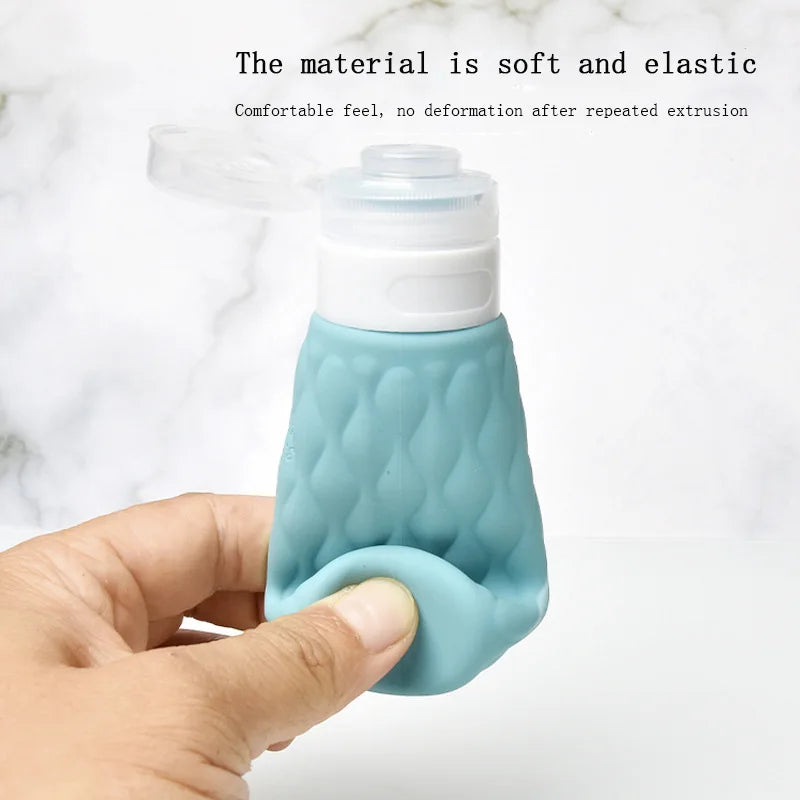 4pcs 100ml Soft Silicone Squeezed Empty Bottle Set Travel Refillable Portable Sub-bottling Tool Liquid Container Spray Lotion