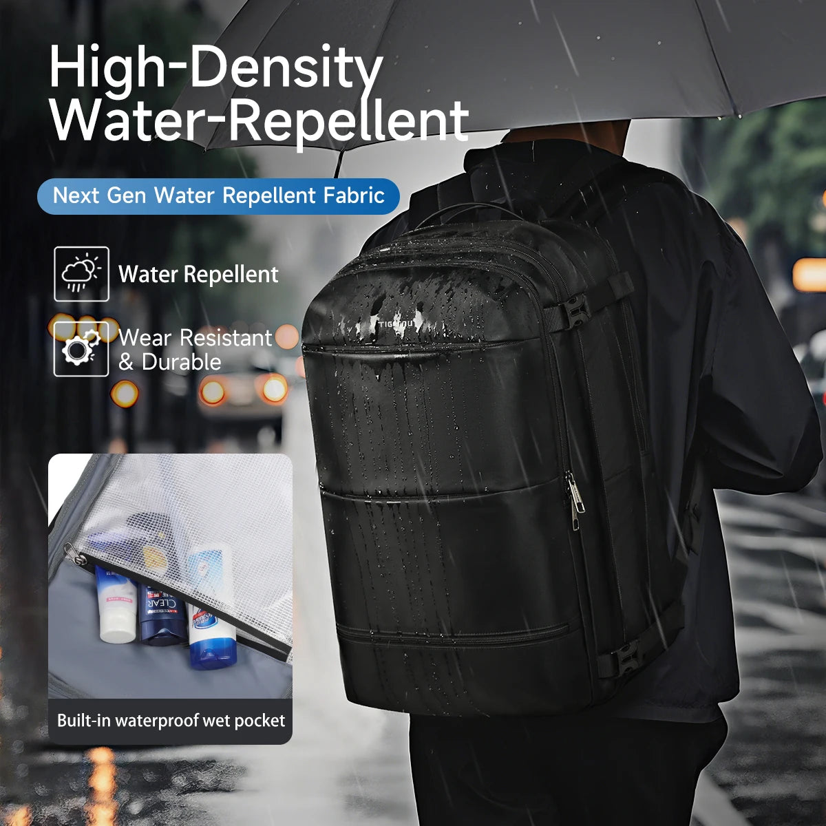 Tigernu Vacuum Compression Backpacks Men Travel Backpack
