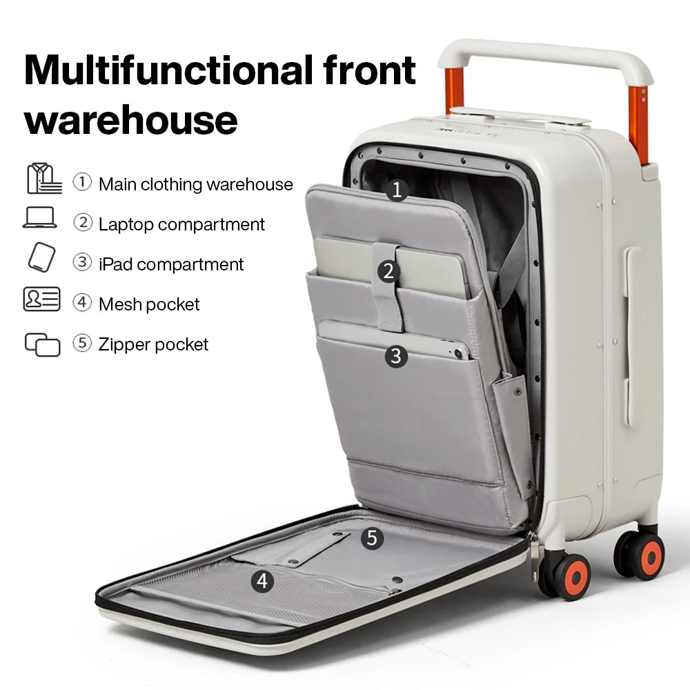 Mixi New Design Wide Handle Suitcase UniSex Carry-On Luggage
