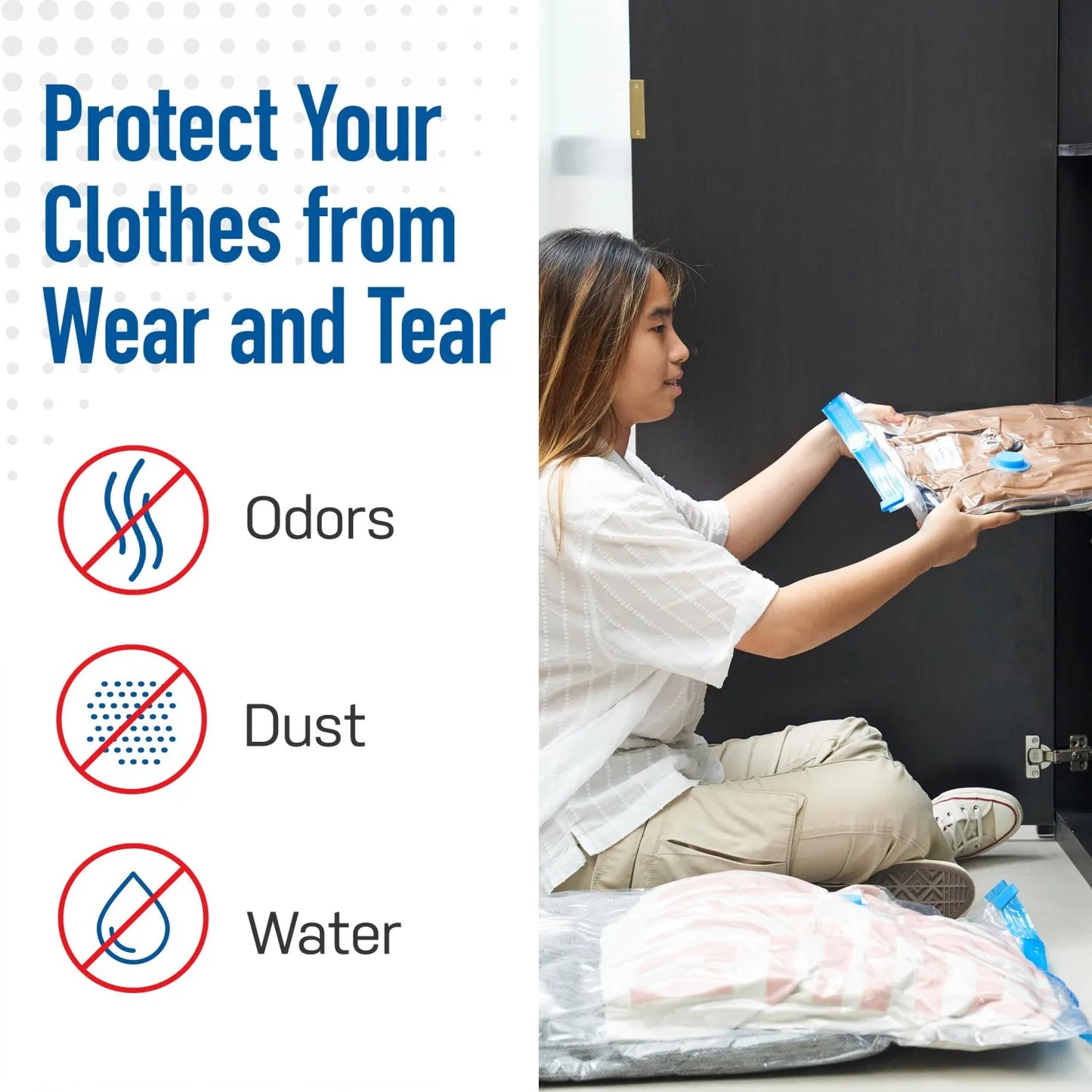 Vacuum Storage Bags Space Saver Bags Compression for Comforters and Blankets
