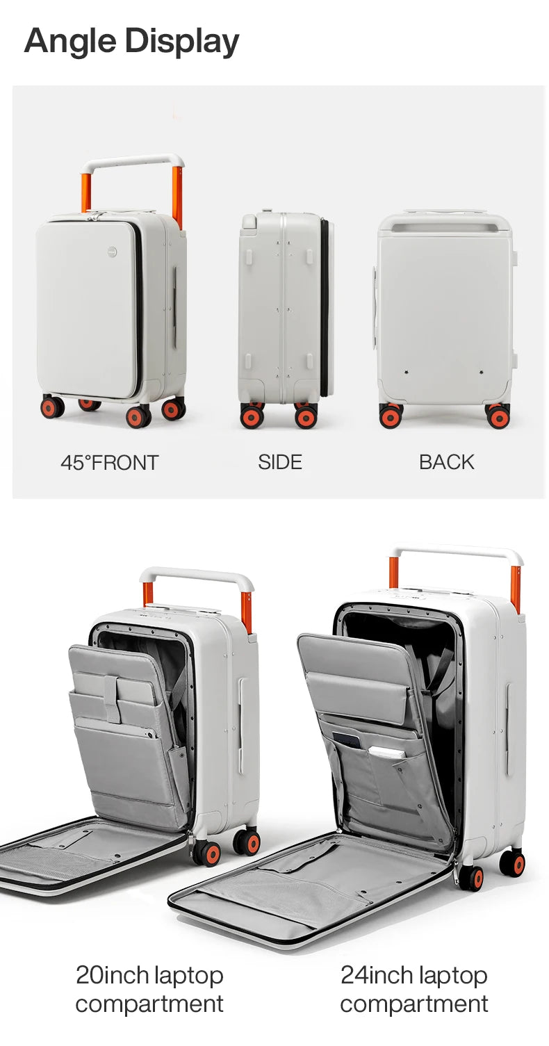 Mixi New Design Wide Handle Suitcase UniSex Carry-On Luggage