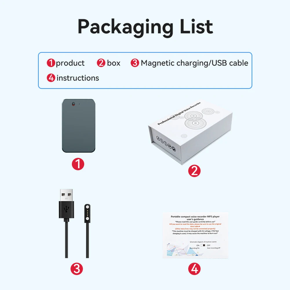 AI ChatGPT-4 Intelligent Voice Recorder Noise Reduction 8-128GB 59 Languages Translation Summarize Device Audio Dictaphone
