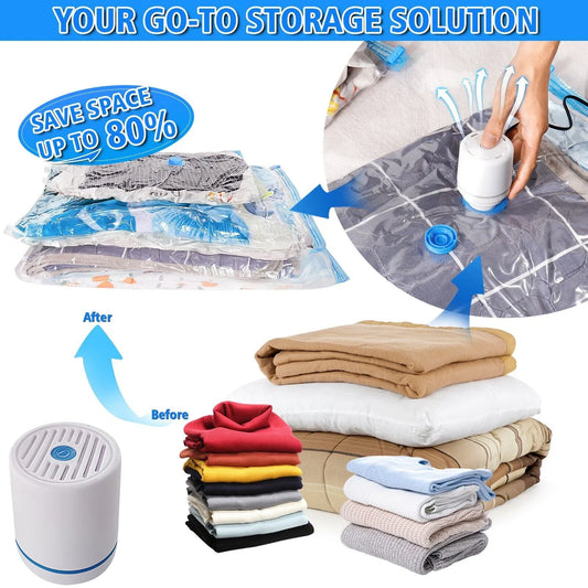 Vacuum Storage Bags Space Saver Bags Compression for Comforters and Blankets