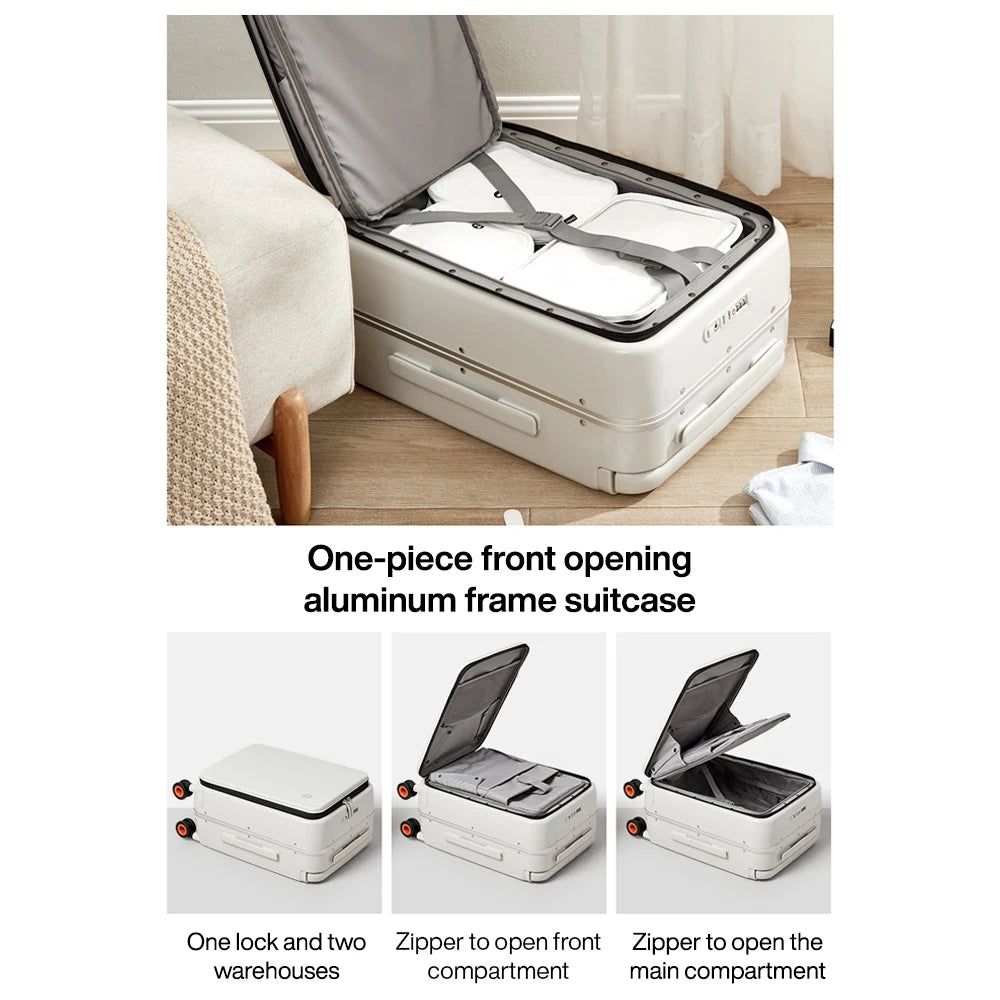 Mixi New Design Wide Handle Suitcase UniSex Carry-On Luggage